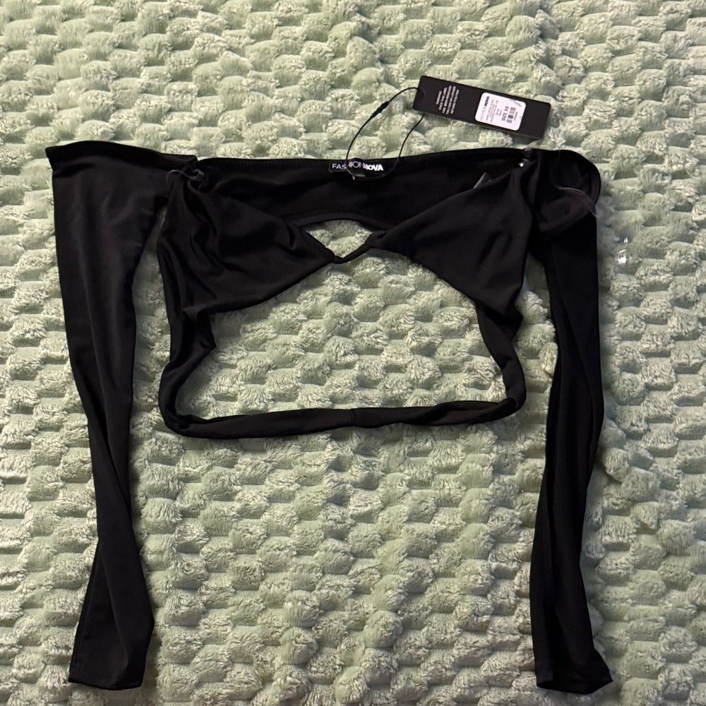 Fashion Nova Black Long Sleeve Top